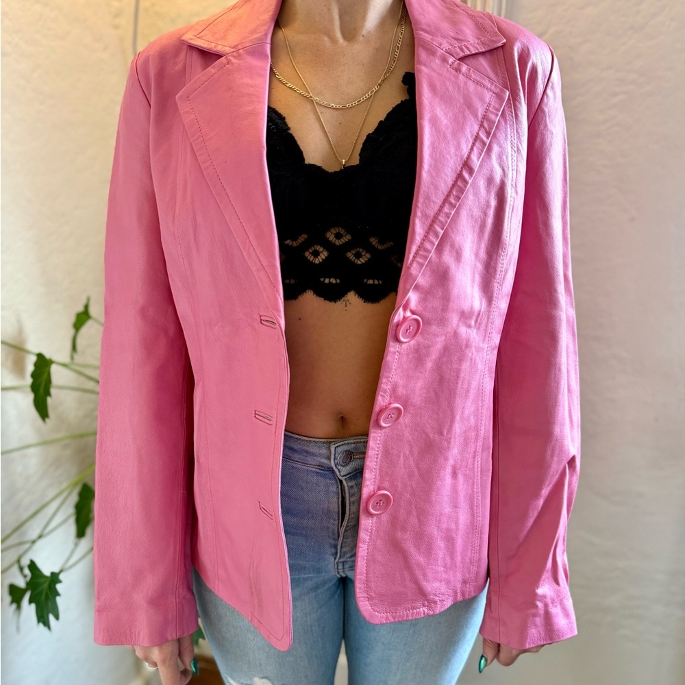 Vintage Dialogue Pink Tailored Blazer